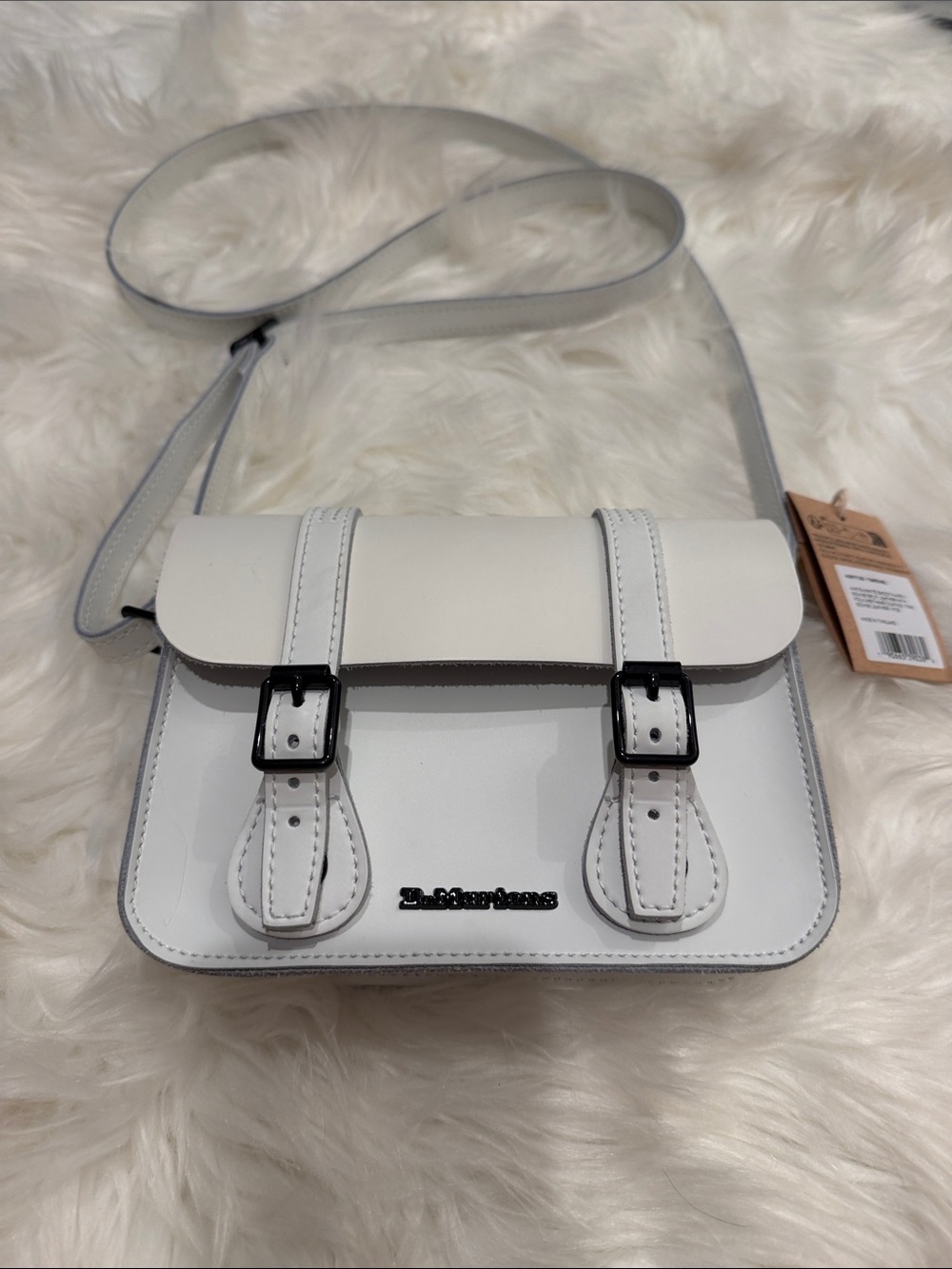 Dr. Martens White Mini Satchel Crossbody Bag